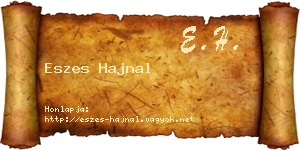 Eszes Hajnal névjegykártya